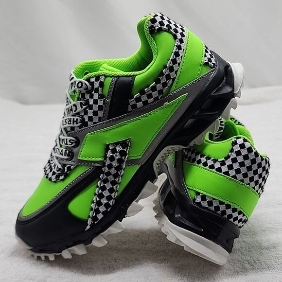 ASOS DESIGN × CHRISTIAN COWAN CHUNKY TRAINERS LADIES 6 NEON GREEN REFLECTIVE - Picture 9 of 16